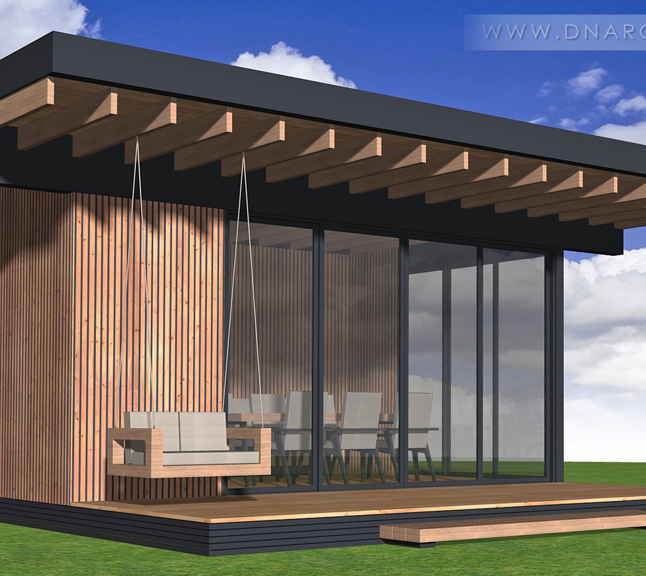 проект беседки с террасой