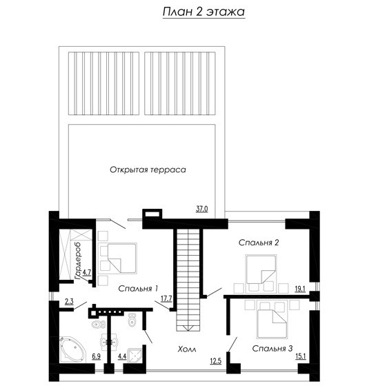 план современного дома g194k
