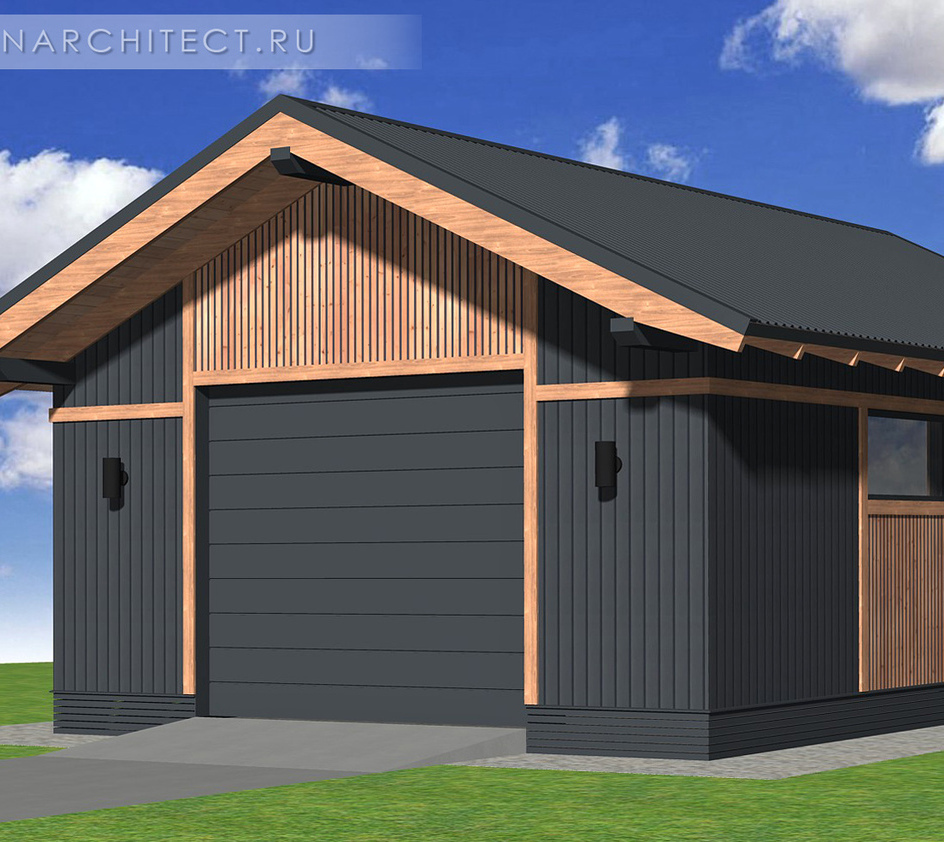 Проект гаража каркасного