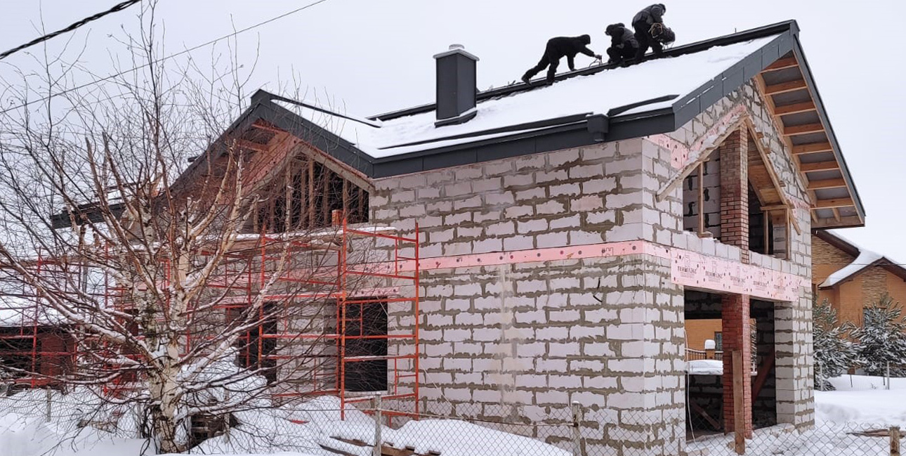фото строительства дома