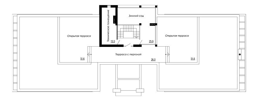 план одноэтажный современный дом