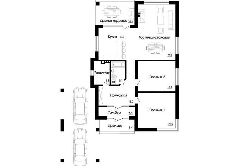 план одноэтажного дома 1