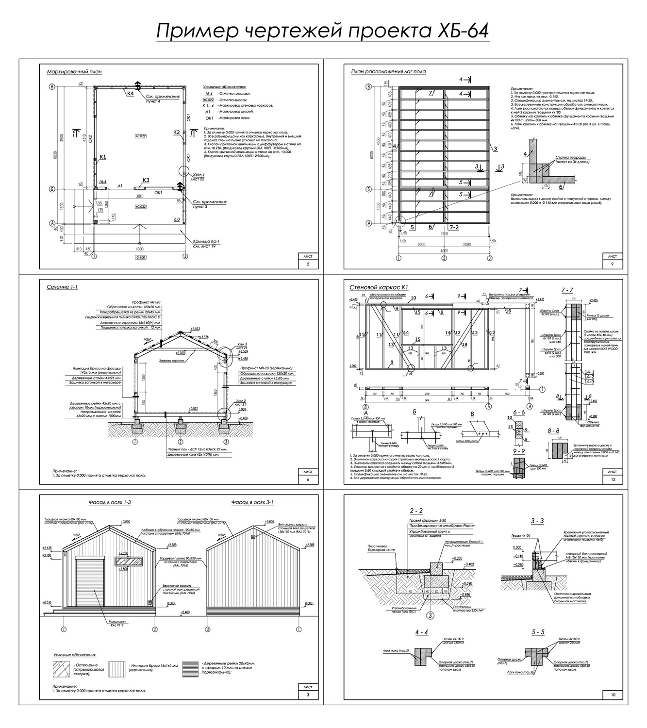 чертежи каркасного хозблока