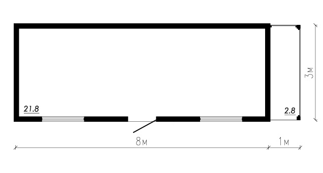 план каркасной бытовки