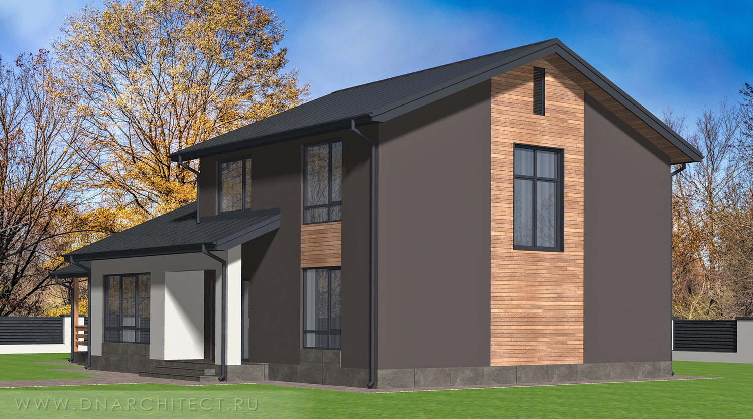 двухэтажный дом газобетон