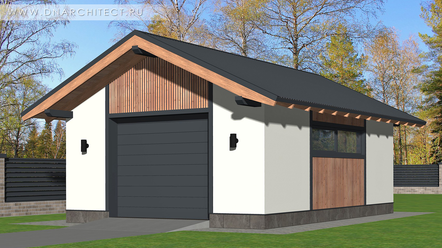 проект гаража из газобетона