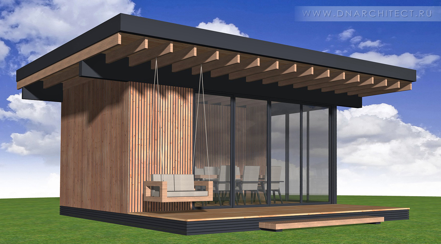 проект беседки с террасой