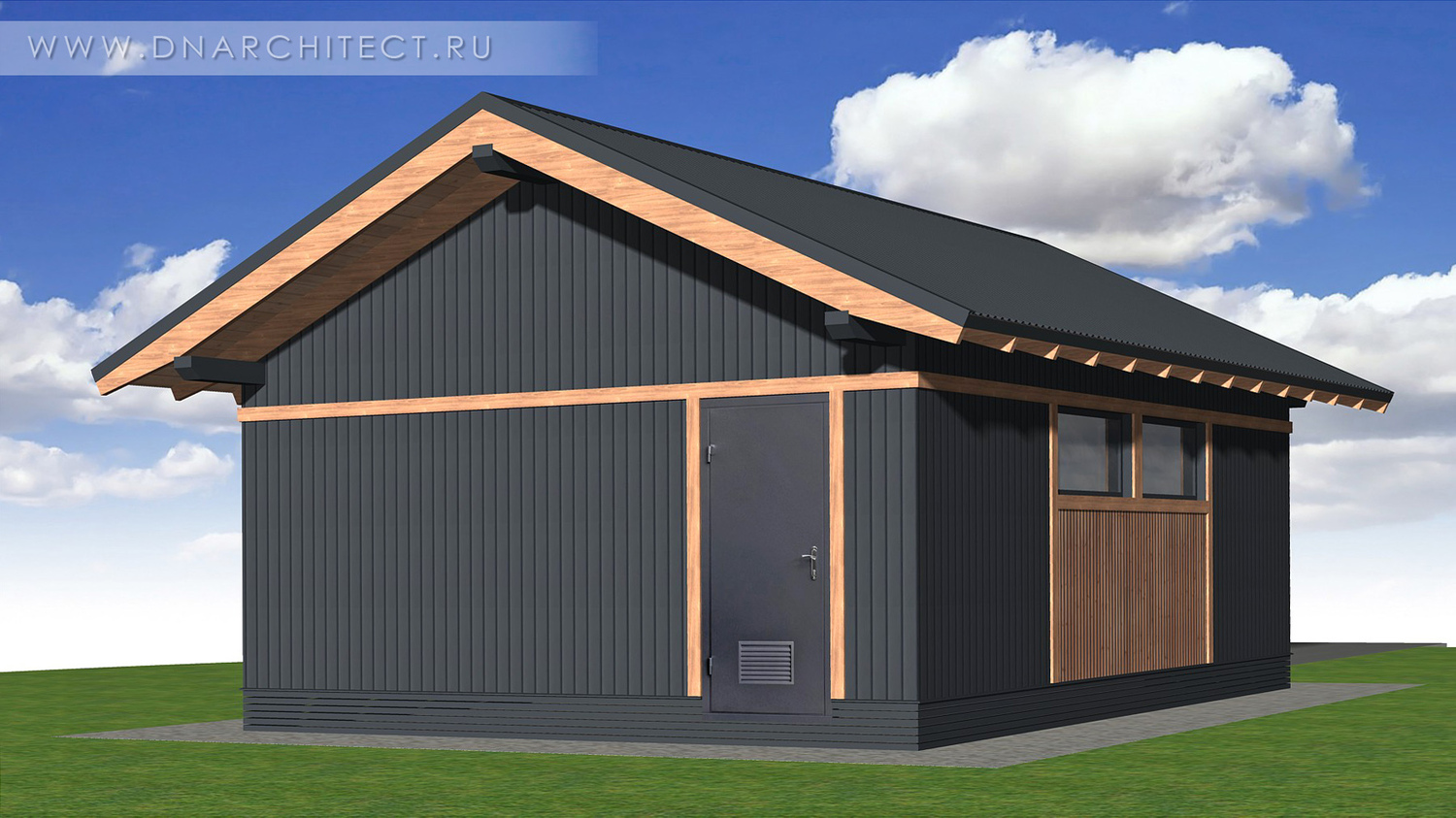 каркасный гараж мастерская