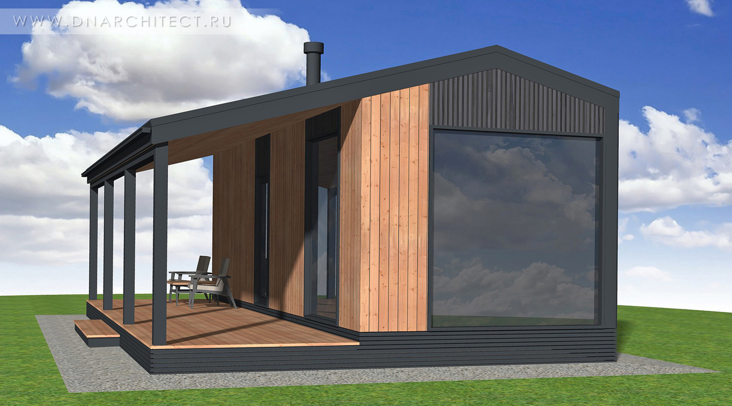 мини-дом с террасой