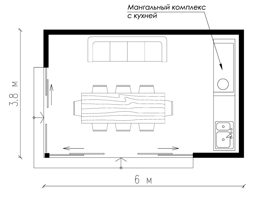 план каркасной бытовки