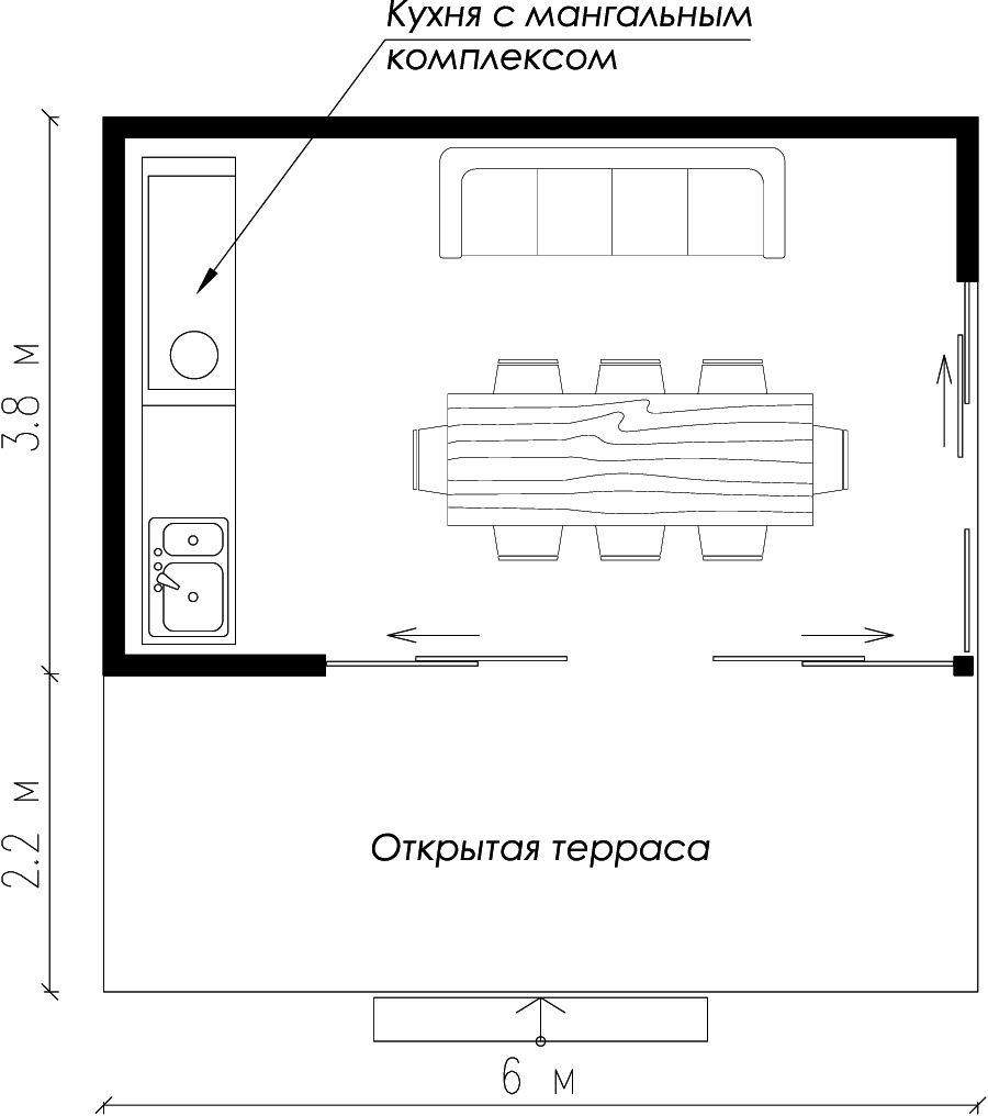 план каркасной бытовки