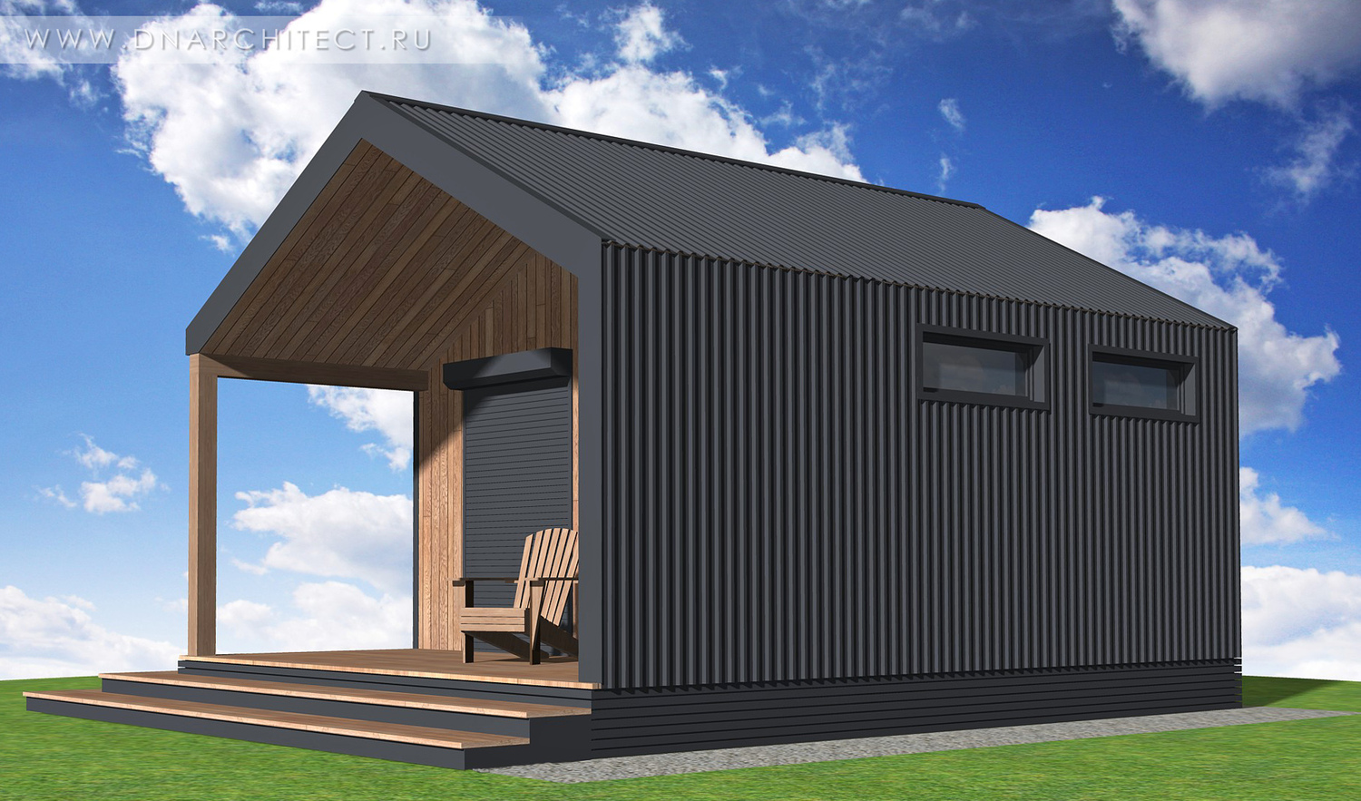 каркасный хозблок проект