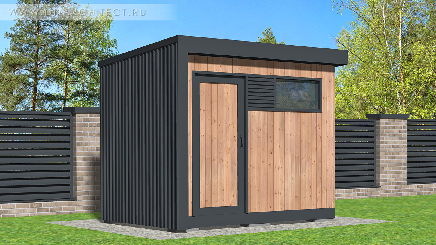 каркасный хозблок проект