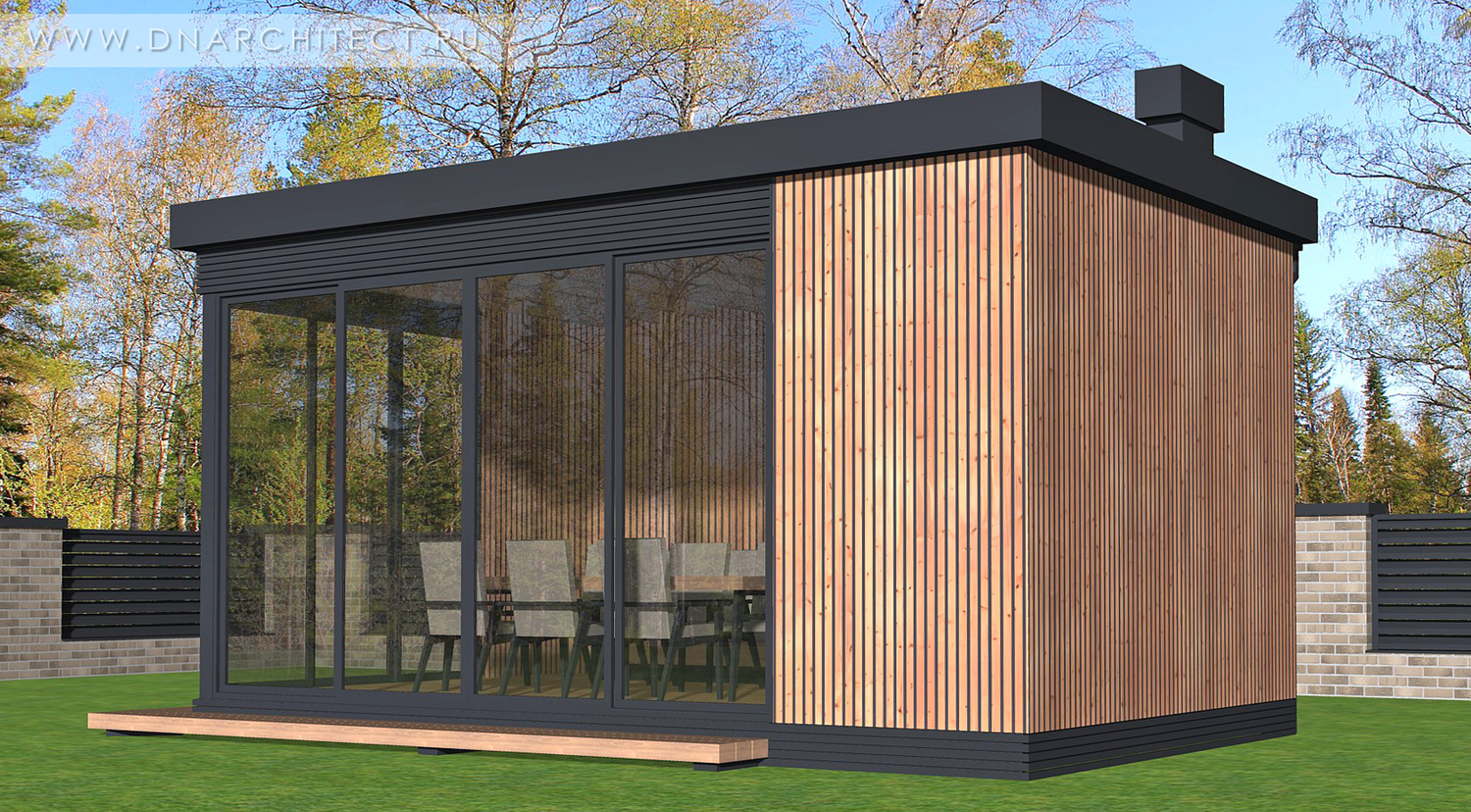 беседка остекленная проект