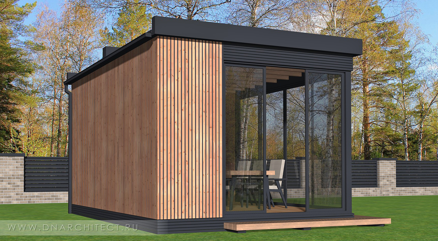 проект каркасной беседки