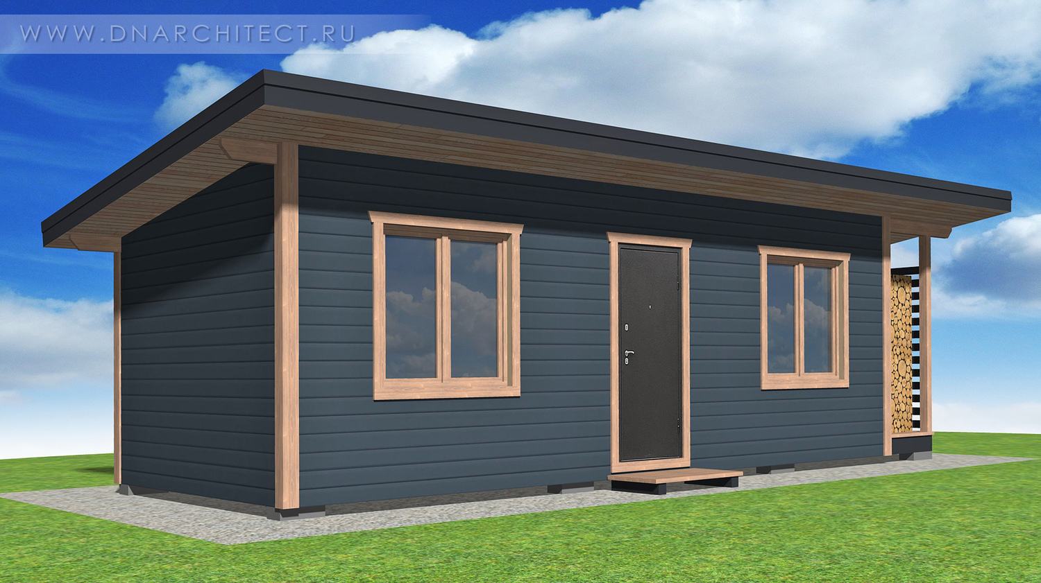 бытовка с дровником