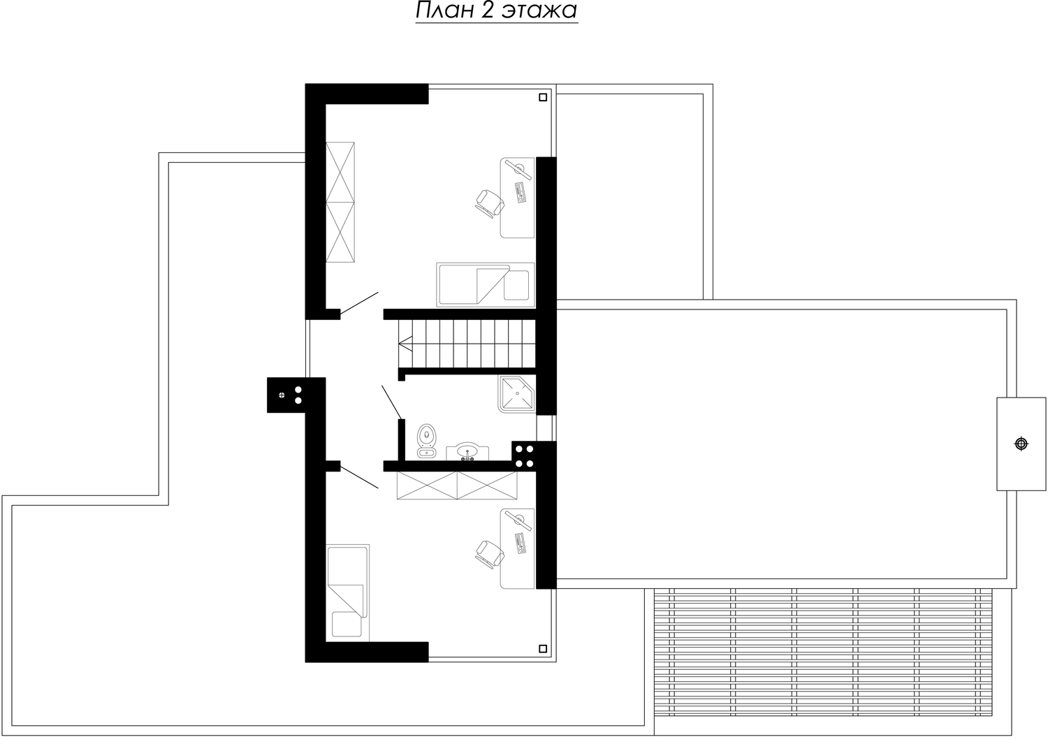 план дома 2 этаж